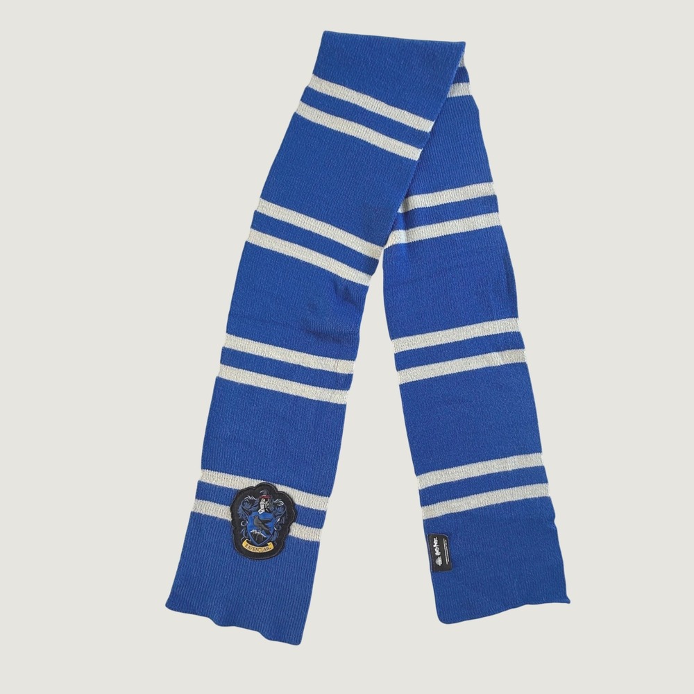 Ravenclaw Harry Potter Scarf House Striped Knit Blue Gray